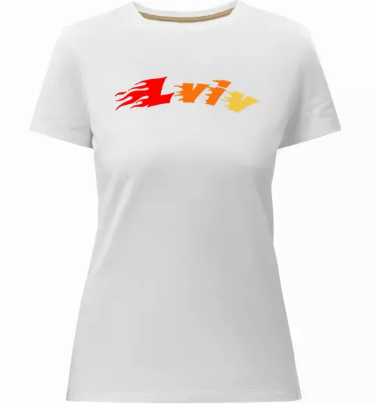 Женская премиум футболка Fire Lviv Белый фото