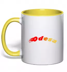 Чашка з кольоровою ручкою