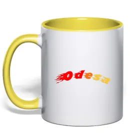 Чашка з кольоровою ручкою