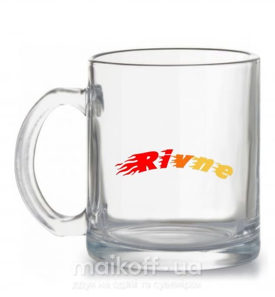 Чашка стеклянная Fire Rivne Прозрачный фото