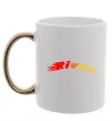 Чашка с цветной ручкой Fire Rivne Золото фото
