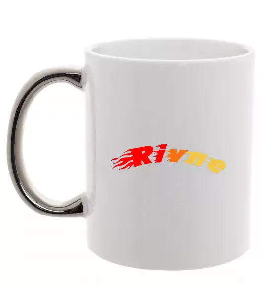 Чашка с цветной ручкой Fire Rivne Серебро фото