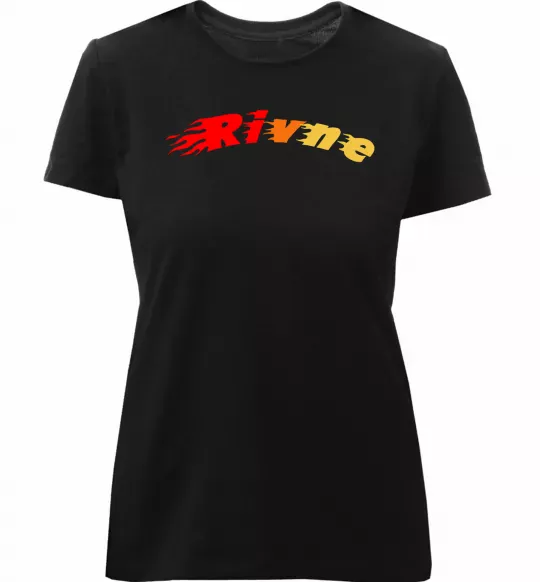 Женская премиум футболка Fire Rivne Черный фото