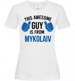 Жіноча футболка Моє рідне місто Миколаїв Білий фото