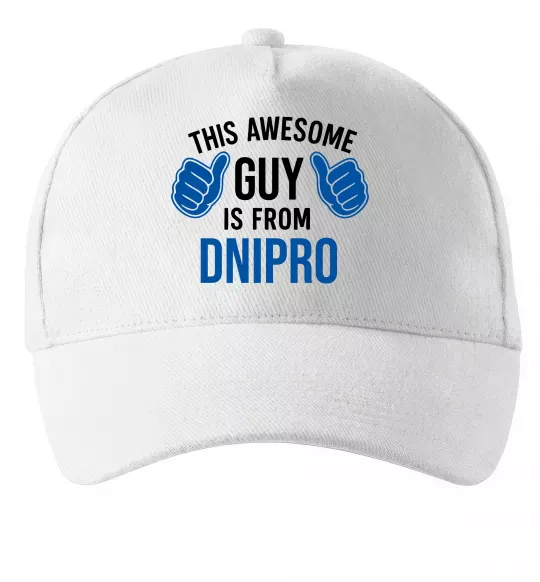 Кепка This awesome guy is from Dnipro Білий фото