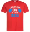 Мужская футболка This awesome guy is from Odesa Красный Мужская футболка This awesome guy is from Odesa Красный фото