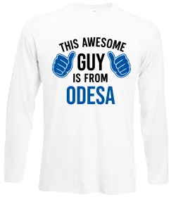 Лонгслив Odesa Ukraine Белый фото Лонгслив Odesa Ukraine Белый фото