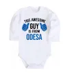 Дитячий бодік This awesome guy is from Odesa Білий Дитячий бодік This awesome guy is from Odesa Білий фото