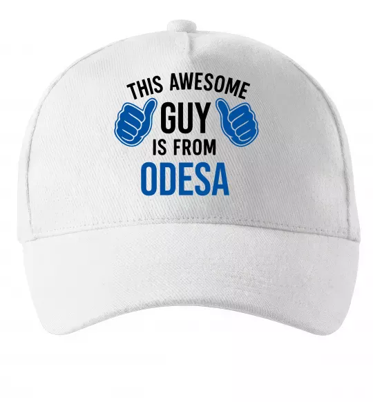 Кепка This awesome guy is from Odesa Белый фото