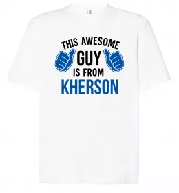 Футболка Оверсайз Kherson Ukraine Белый фото