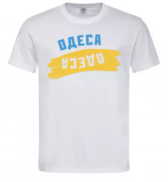 Чоловіча футболка Одеса прапор Білий фото