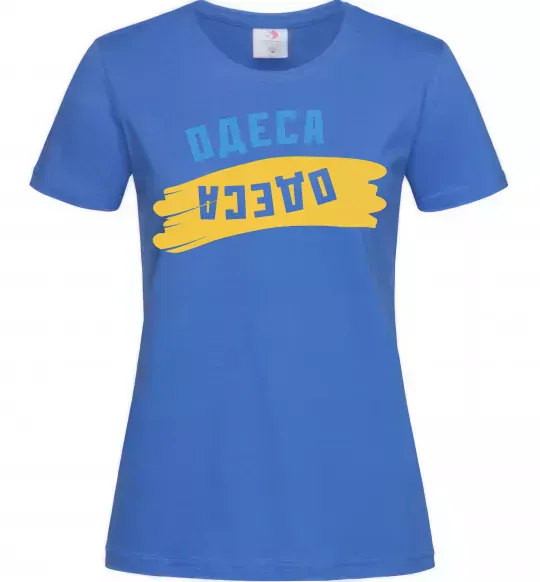 Жіноча футболка Одеса прапор Яскраво-синій фото