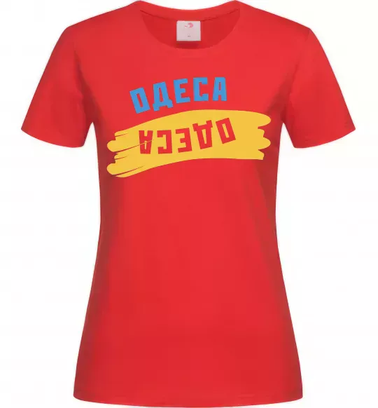 Жіноча футболка Одеса прапор Червоний фото