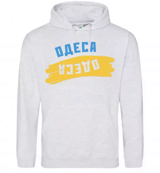 Чоловіча толстовка (худі) Одеса прапор Сірий меланж фото