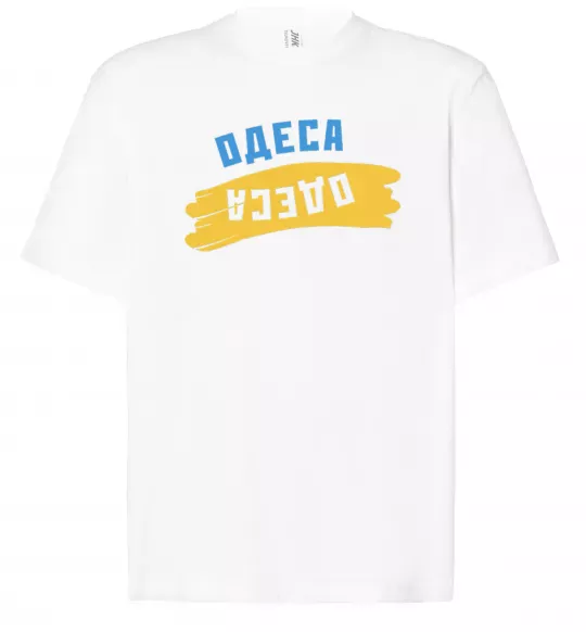 Футболка Оверсайз Одеса прапор Белый фото