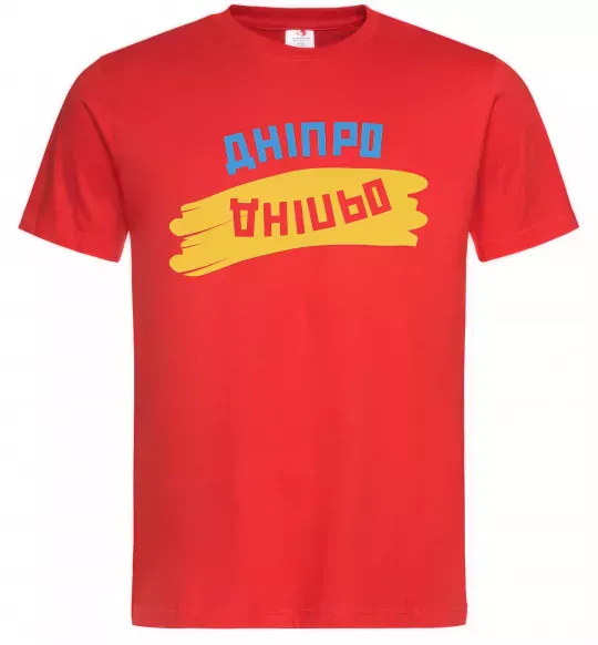 Чоловіча футболка Дніпро прапор Червоний фото