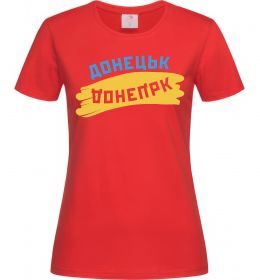 Жіноча футболка Донецьк прапор Жіноча футболка Донецьк прапор