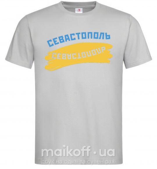 Чоловіча футболка Севастополь флаг Сірий фото