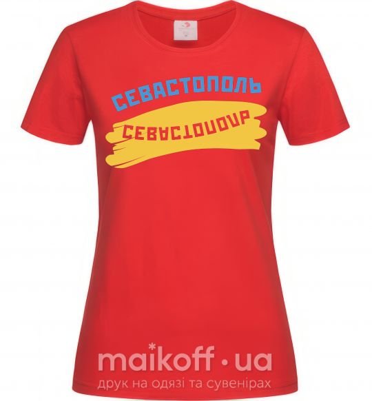 Женская футболка Севастополь флаг Красный фото