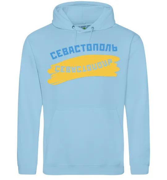 Мужская толстовка (худи) Севастополь флаг Голубой фото