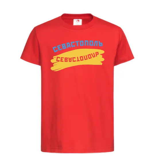 Детская футболка Севастополь флаг Красный фото