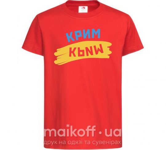 Дитяча футболка Крим прапор Червоний фото