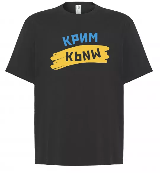 Футболка Оверсайз Крим прапор Черный фото