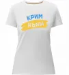 Жіноча преміум футболка Крим прапор Білий фото