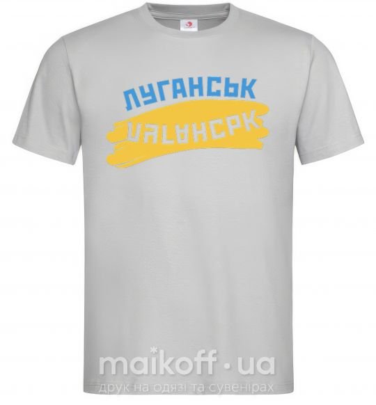 Чоловіча футболка Луганськ прапор Сірий фото