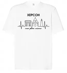 Футболка Оверсайз Kherson Ukraine Белый фото