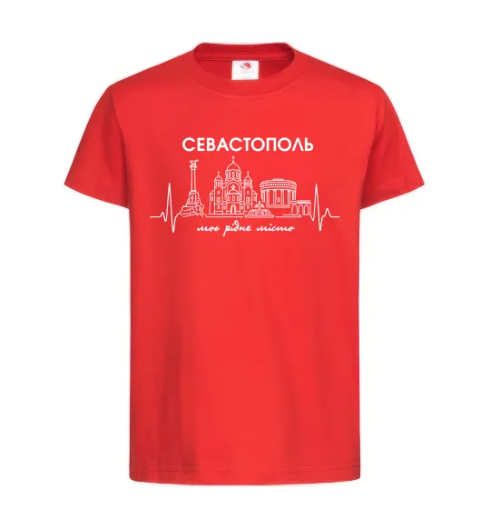Дитяча футболка Моє рідне місто Севастополь Червоний фото