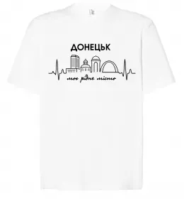 Футболка Оверсайз Donetsk Ukraine Білий фото