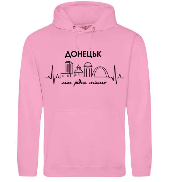 Женская толстовка (худи) Моє рідне місто Донецьк Розовый фото