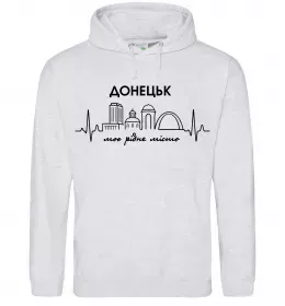 Женская толстовка (худи) Donetsk is calling and i must go Серый меланж фото