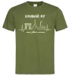 Мужская футболка Моє рідне місто Кривий Ріг Оливковый фото