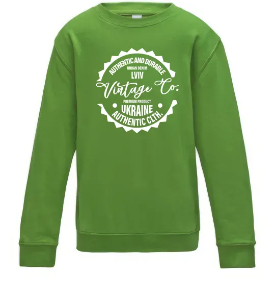 Дитячий світшот Lviv Vintage Co Лаймовий фото