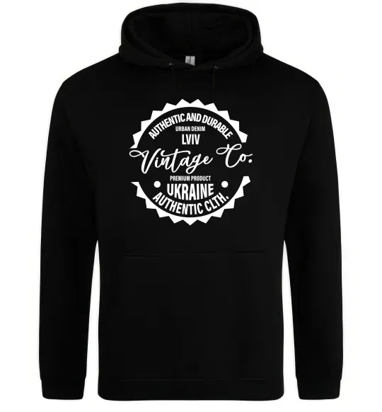 Мужская толстовка (худи) Lviv Vintage Co Черный фото