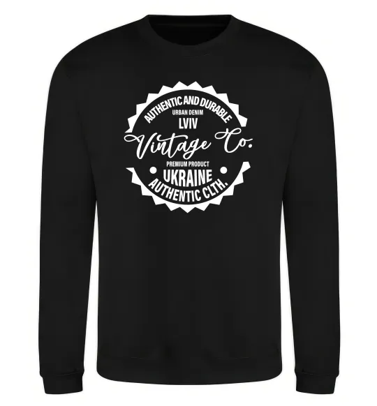 Світшот Lviv Vintage Co Чорний фото