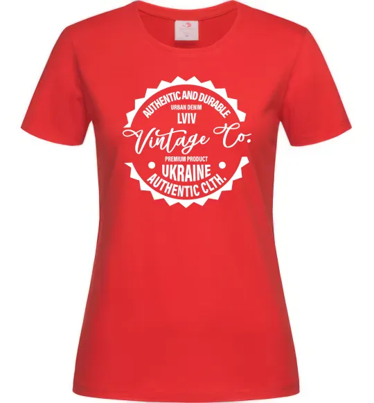 Женская футболка Lviv Vintage Co Красный фото