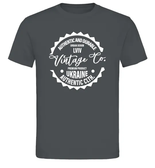 Чоловіча футболка Lviv Vintage Co Графіт фото