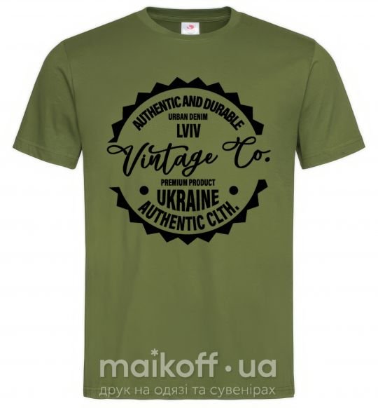 Чоловіча футболка Lviv Vintage Co Оливковий фото