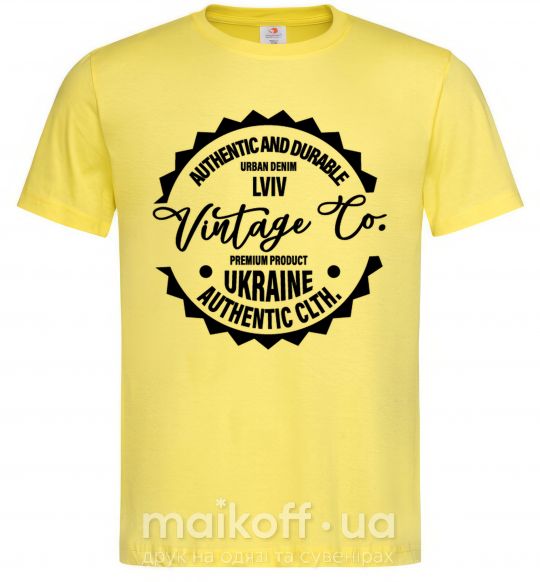 Чоловіча футболка Lviv Vintage Co Лимонний фото
