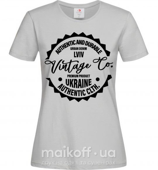 Жіноча футболка Lviv Vintage Co Сірий фото