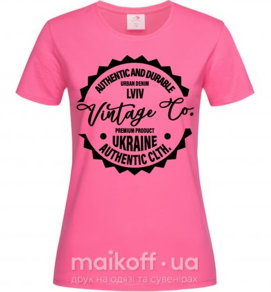 Жіноча футболка Lviv Vintage Co Яскраво-рожевий фото
