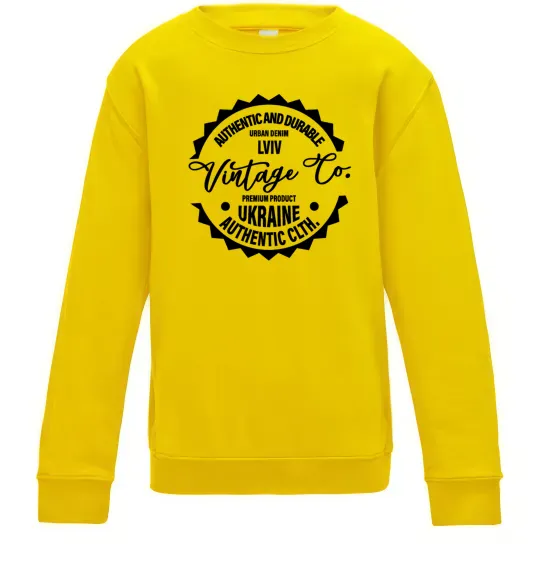 Дитячий світшот Lviv Vintage Co Сонячно жовтий фото