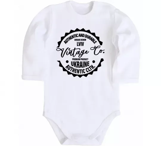 Дитячий бодік Lviv Vintage Co Білий фото