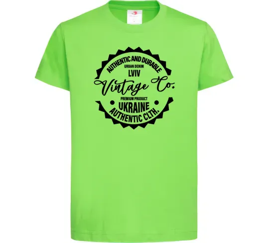 Дитяча футболка Lviv Vintage Co Лаймовий фото