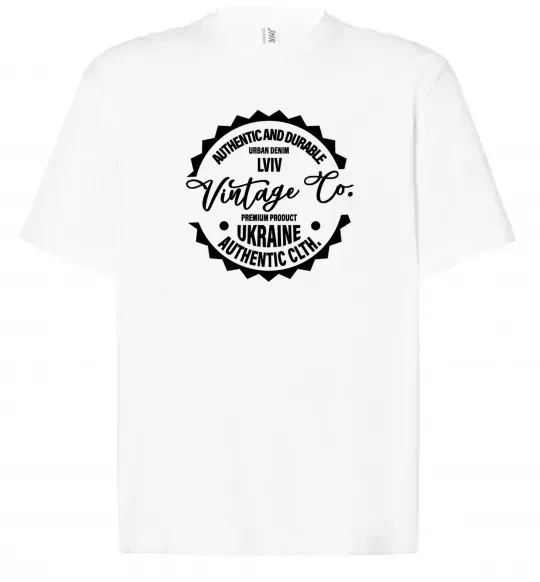 Футболка Оверсайз Lviv Vintage Co Білий фото