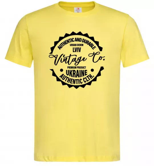 Чоловіча футболка Lviv Vintage Co Лимонний фото