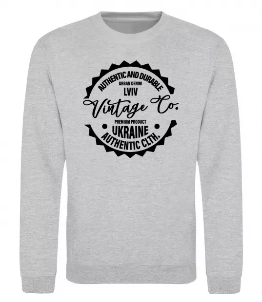 Свитшот Lviv Vintage Co Серый меланж фото